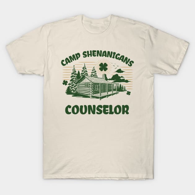 Funny Retro St Patricks Day - Camp Shenanigans Counselor T-Shirt by PUFFYP